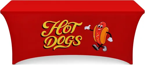 Hot Dog 6' Spandex Table Cloth