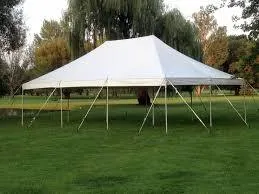 20x30 pole tent grass only 50 people 