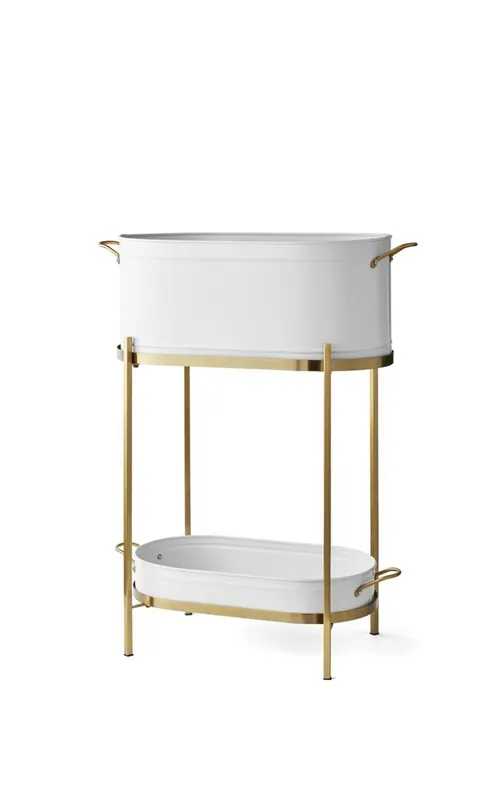 White Beverage Tub with Stand
