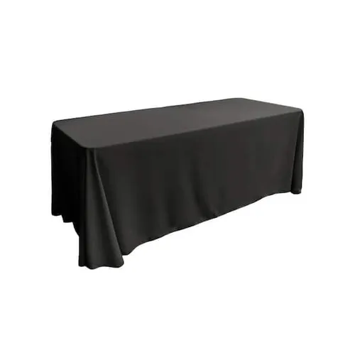 8ft black linen table cloths