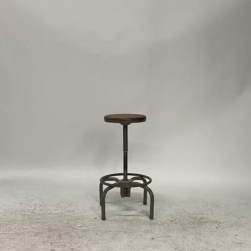 Industrial Gray Metal Adjustable Bar Stool - SE2961