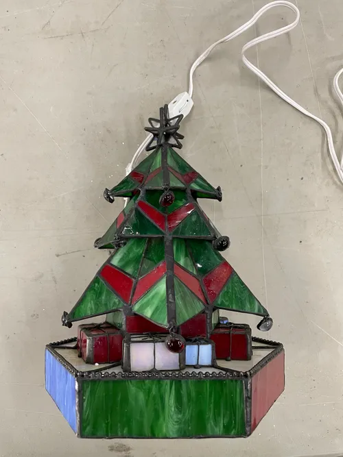 Stained Glass Christmas Tree Light