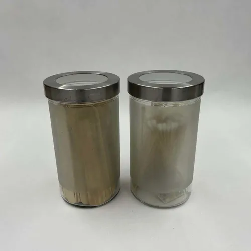 Medical Jars With Cotton Swabs & Tongue Depressors, Set of 2 - MD174