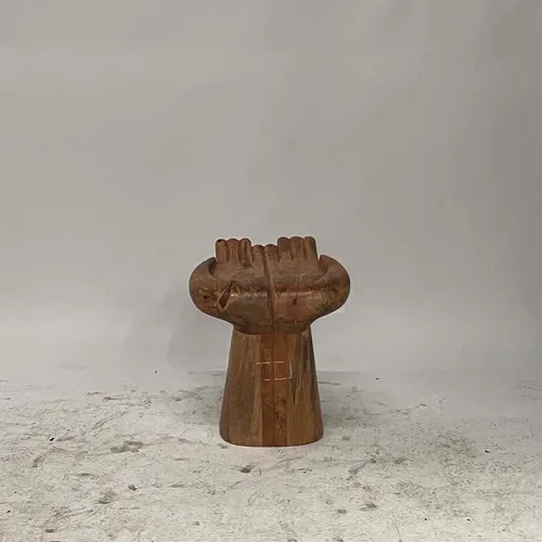 Wood Open Hands Stool - SE22886