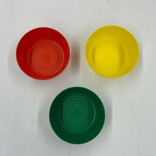 Small Red, Yellow, Green Plastic Bowls - KDB473