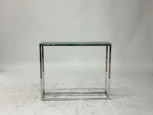 Glass & Chrome Rectangle Console Table
