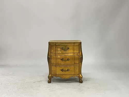 Antique Gold Leaf French Provinicial Nightstand