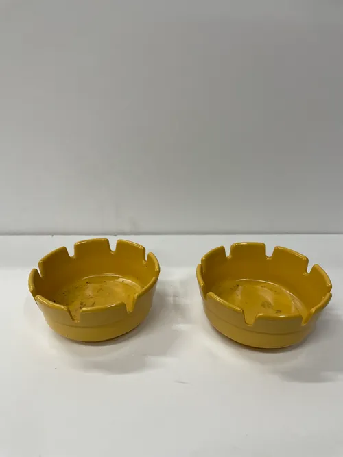 Yellow Plastic Ashtray 