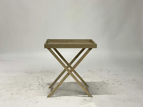 Bleached Oak Folding Tray Side Table