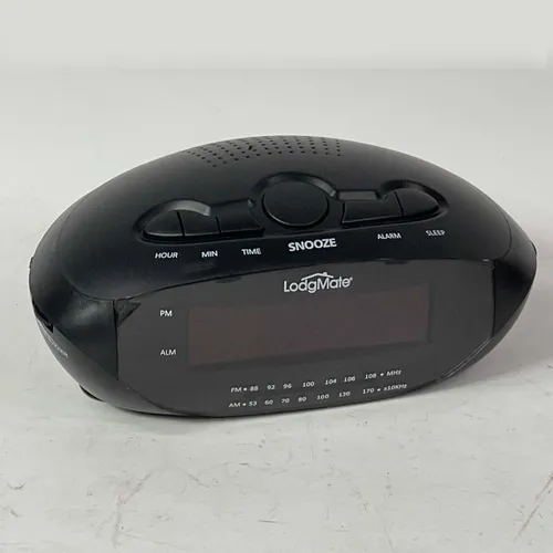 Curved Electronic Black Plastic Alarm - A784