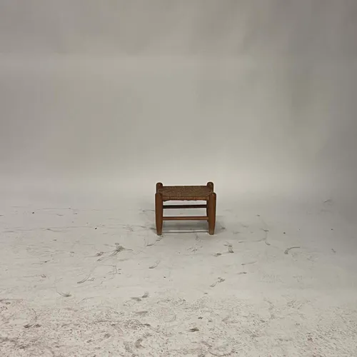 Wood Woven Foot Stool - SE22233