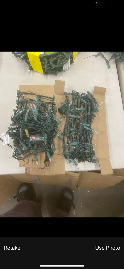 38' Green Wire Clear String Lights