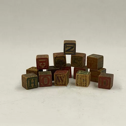 Vintage Alphabet Wood Blocks - MOB234