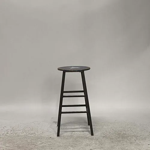 Blue & White Star Bar Stool - SE2983