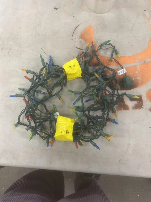 17' Green Wire Colored String Lights