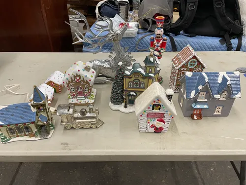 Assorted Christmas Village Tabletop Decor