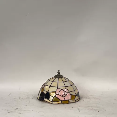 Antique Stained Glass Mosaic Rose Lamp Shade - SHADE3573