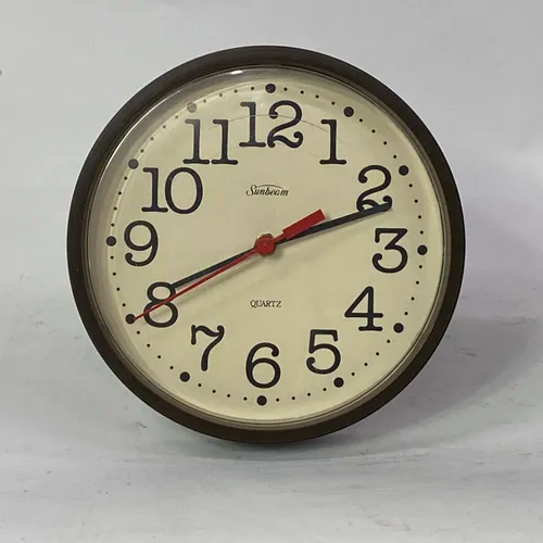 Sunbeam Brown Typeface Wall Clock - A743