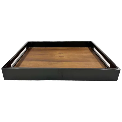 Black & Wood Tray - TR395