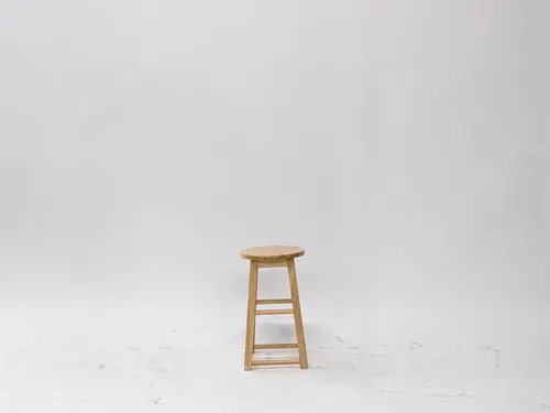 Oak Low Counter Stool