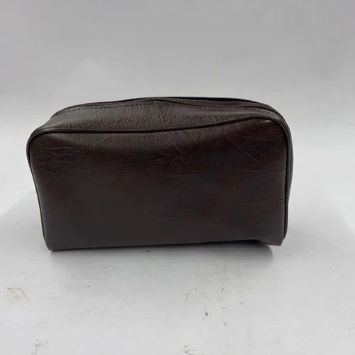 Brown Leather Toiletry Bag - A933