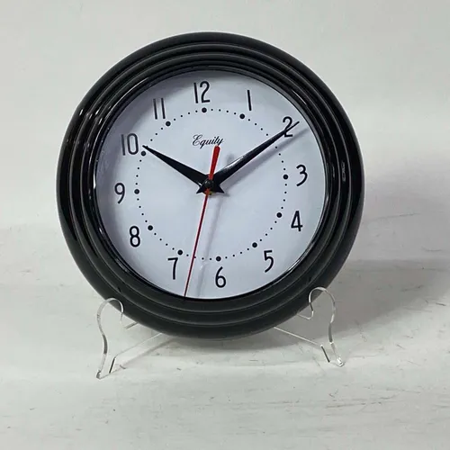 Black Plastic Wall Clock - A748