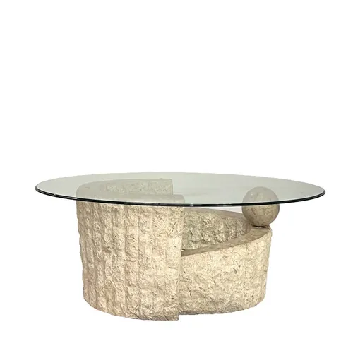 1980S Postmodern Tessellated Stone Coffee Table - TA228119