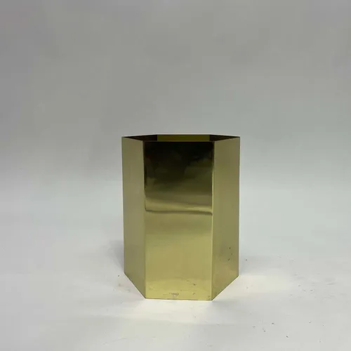 Gold Hexagon Tash Bin - DEB486