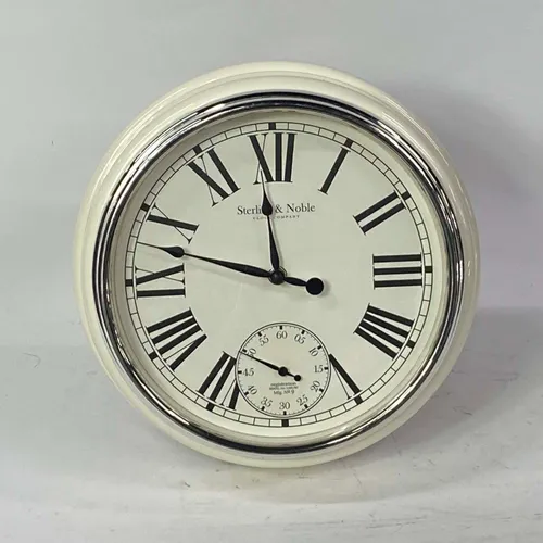 Sterling & Noble White Wall Clock - A741