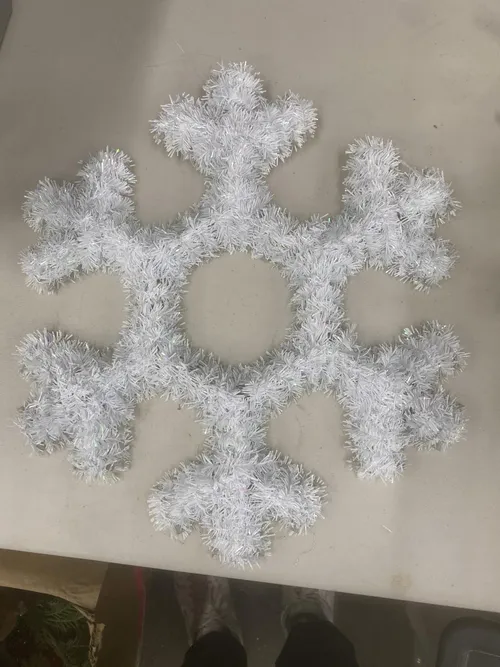 Tinsel Snowflake Wall Decor