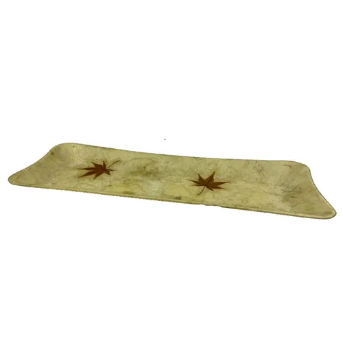 Beige Maple Leaf Tray - TR465