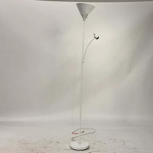 White 2-Light Torchiere Floor Lamp - LI410