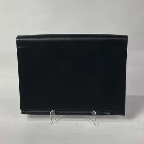 Black Faux Leather Accordian File Holder - OFA654