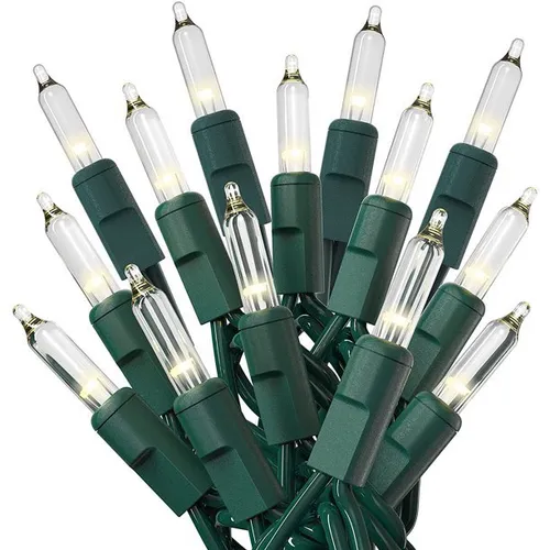 56' Green Wire Clear String Lights