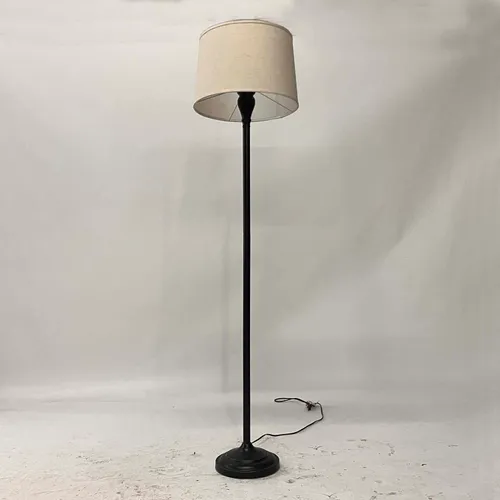 Black Floor Lamp with Cream Shade - LI413