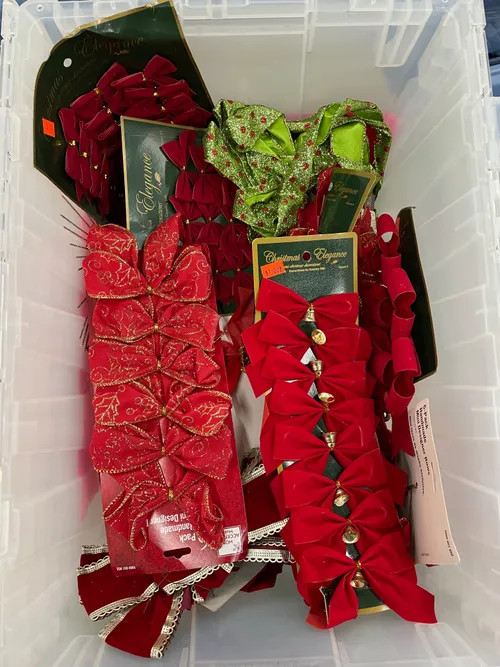 Assorted Red and Green Bows