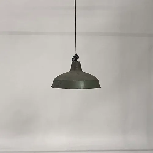 Aged Green Industrial Pendant - LI446