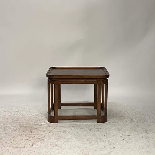 Round Corner Walnut Side Table - TA2924