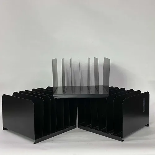 MMF Brand 3pc Black Metal Vertical File Organizer - OF240
