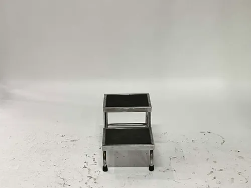 Chrome & Black Step Stool