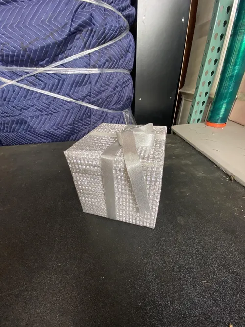 Disco Silver Wrapped Present