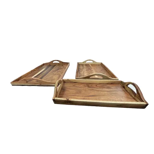 Wood Trays, Set of 3 - TR428