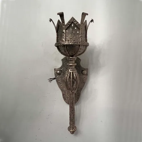 Silver Medieval Wall Sconce - LI517