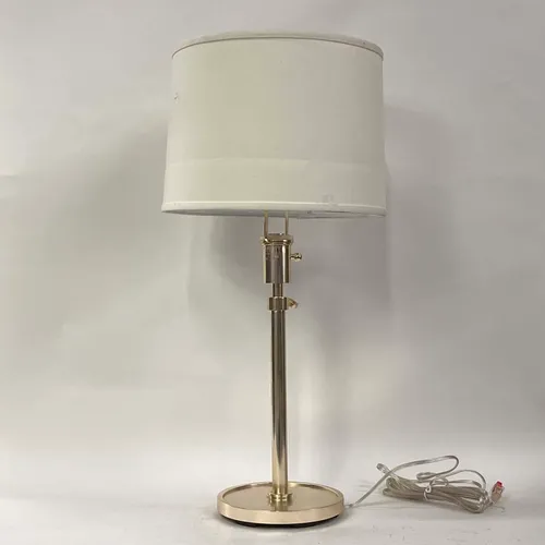 Adjustable Pale Gold Table Lamp with White Shade - LI202