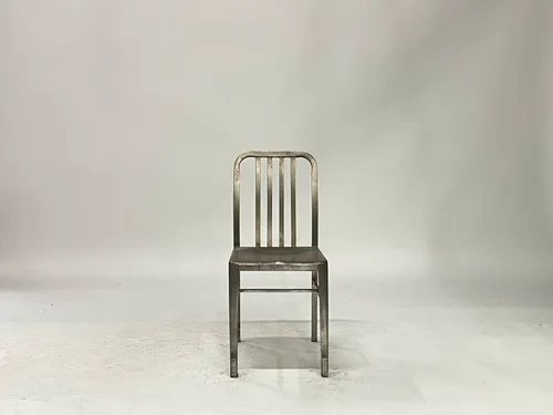 Aged Aluminum Navy Chair