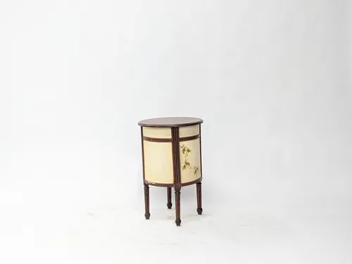 Antique Painted Barrel End Table