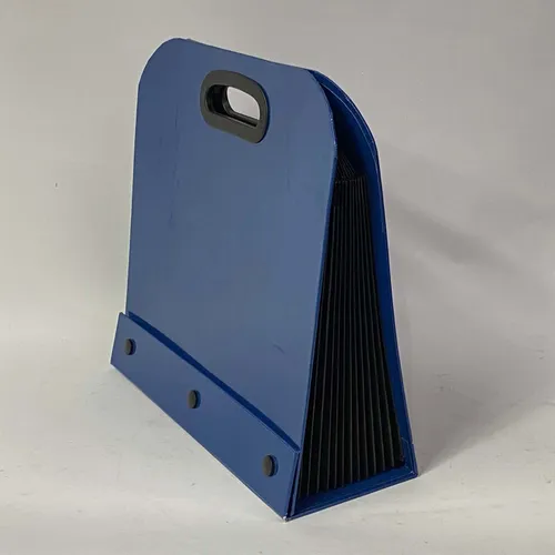 Blue Accordian File Holder With Handle - OFA669