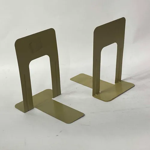 Tall Tan Metal Bookends, Set of 2 - OFA603