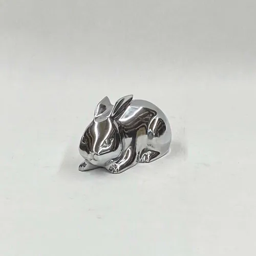 Silver Bunny Piggy Bank - MOB143