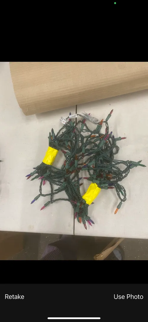 25' Green Wire Colored String Lights